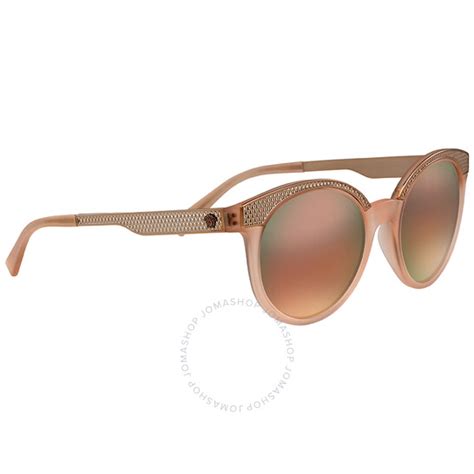 Versace Grey Mirror Rose Gold Cat Eye Sunglasses 4330 